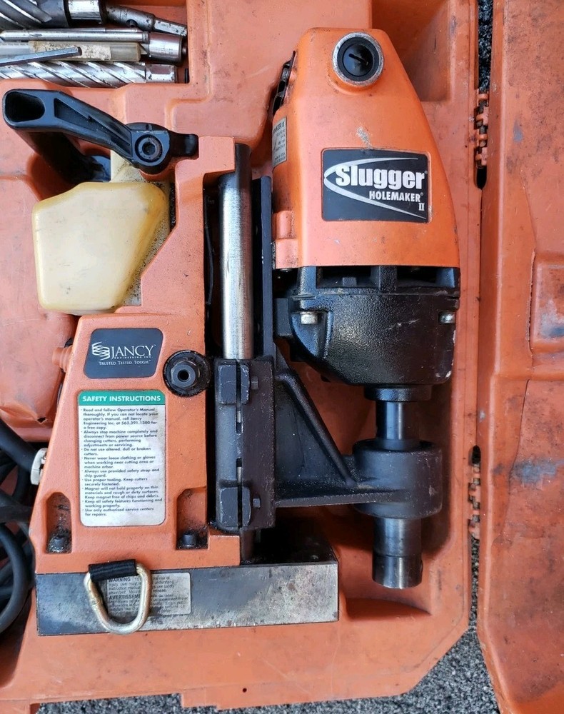 JHM Slugger Holemaker II Magnetic Drill With Case And Bits