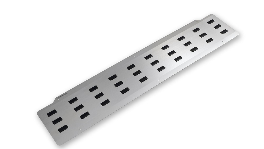 Left Rear Interior Step Covers for VW Multivan 2021 - Black | Silver