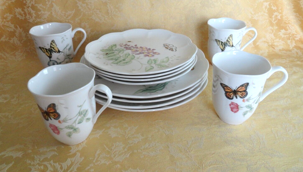 12 Pieces Lenox China Butterfly Meadow Dinner Place Setting II