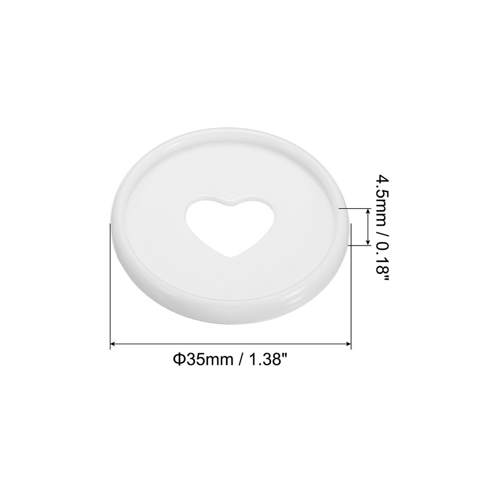 35mm Book Binding Discs 22pcs Discbound Expansion Discs Heart, White