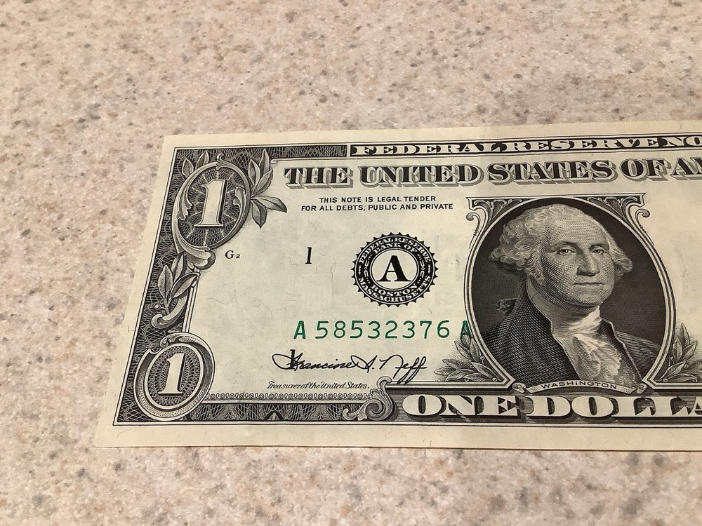 1974 $1 FRN Misalignment Third Printing Shift Error Note