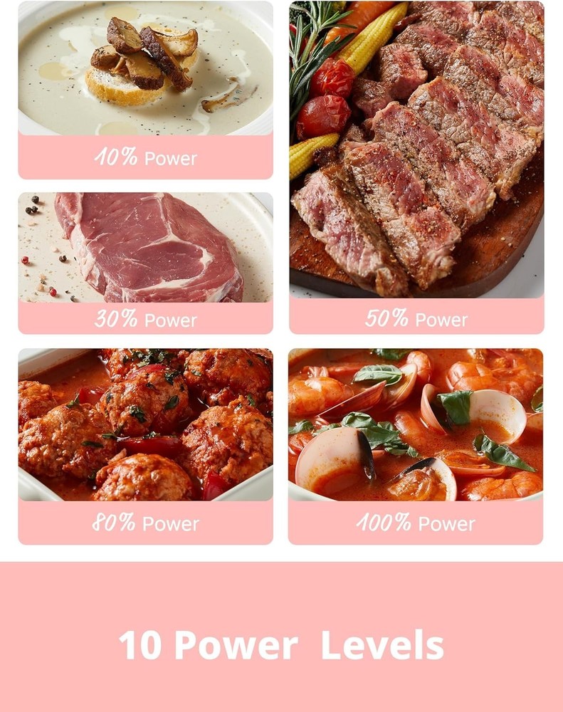 Functional Retro Microwave Oven with Child Lock and Efficient Cooking Programs