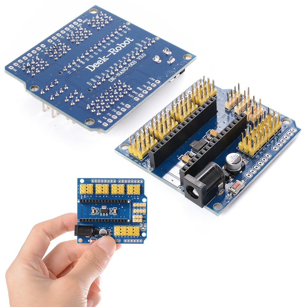 Nano 3.0 Micro-Controller ATMEGA328P + I / O Expansion Shield Module