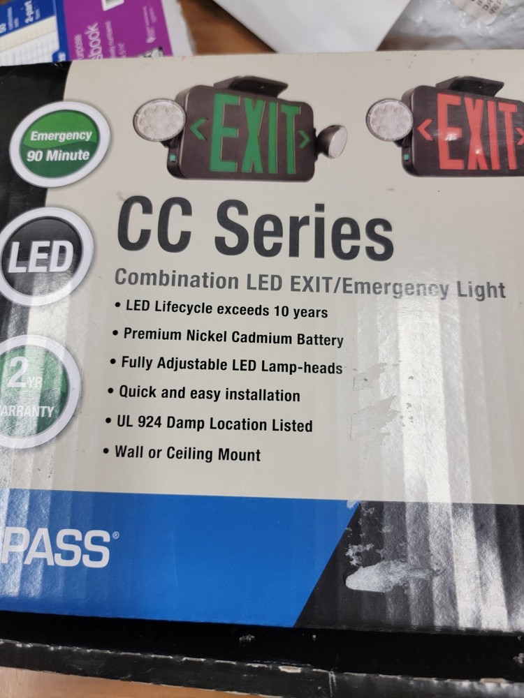 Hubbell Lighting CE Series LED Emergency Exit Light New Open Box