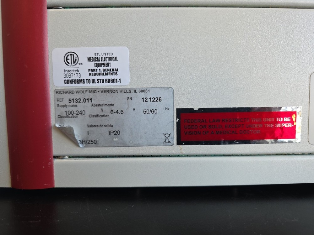 Richard Wolf 5132,011 Light Source Medical Endoscopy Equipment