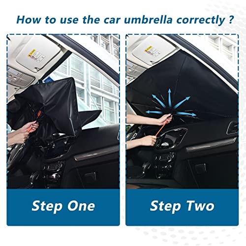 Scary Evil Red Eyes Windshield Sun Shade Umbrella Foldable Car Front multi 7