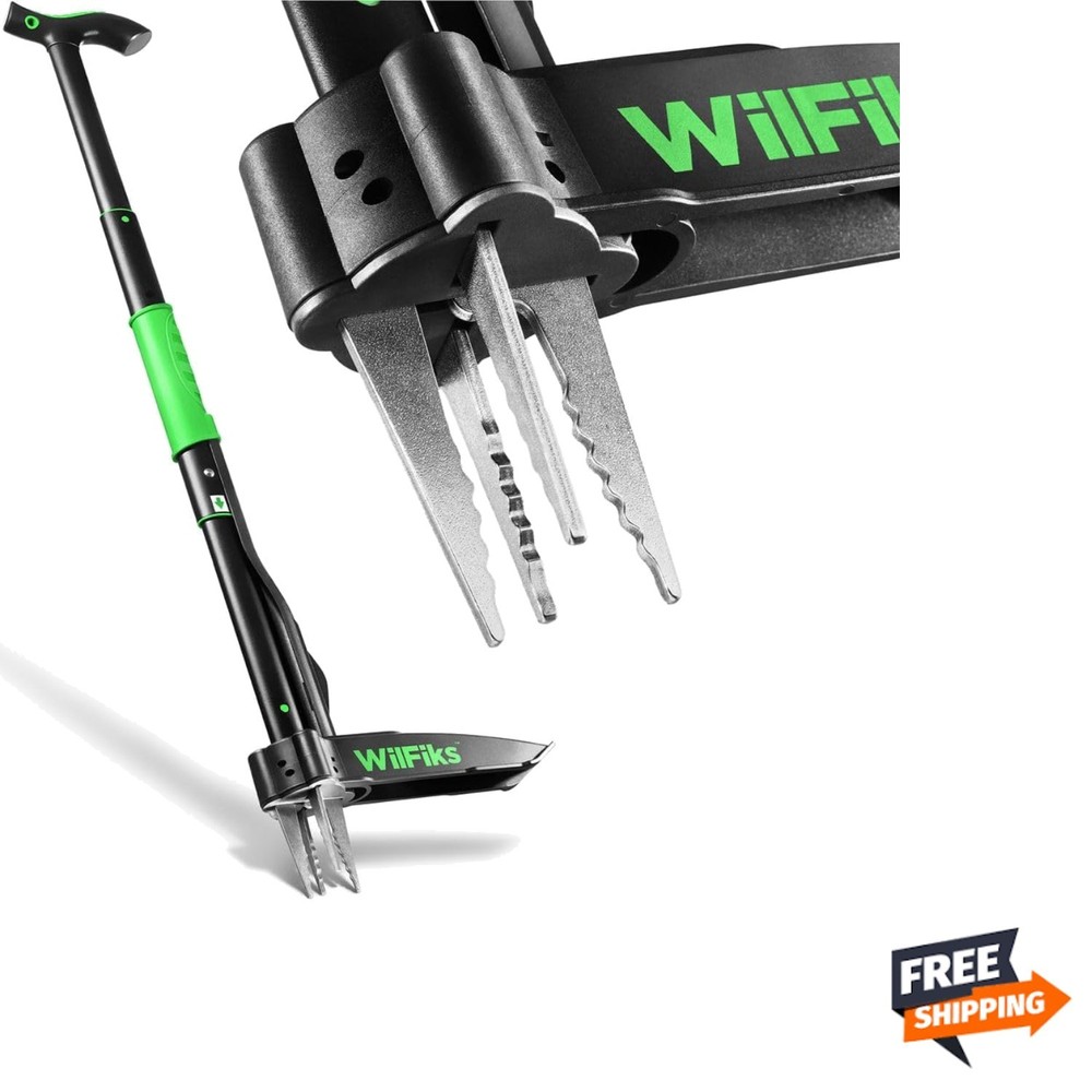 Weed Puller Tool with Long Adjustable Handle 36", 40", & 45", Quick-Release W...