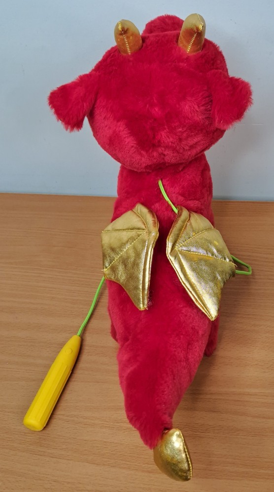 Makers Mark 18" Walking plush Dragon with RC Leash Red Tested Works