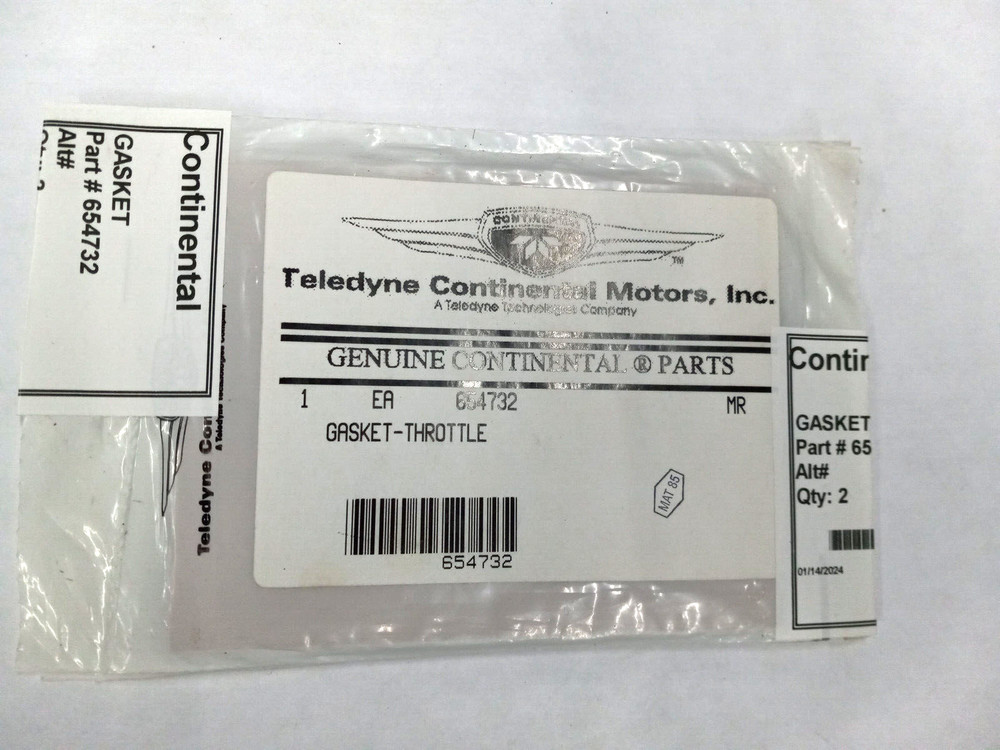 TCM Continental Part # 654732 GASKET (2/Pack)