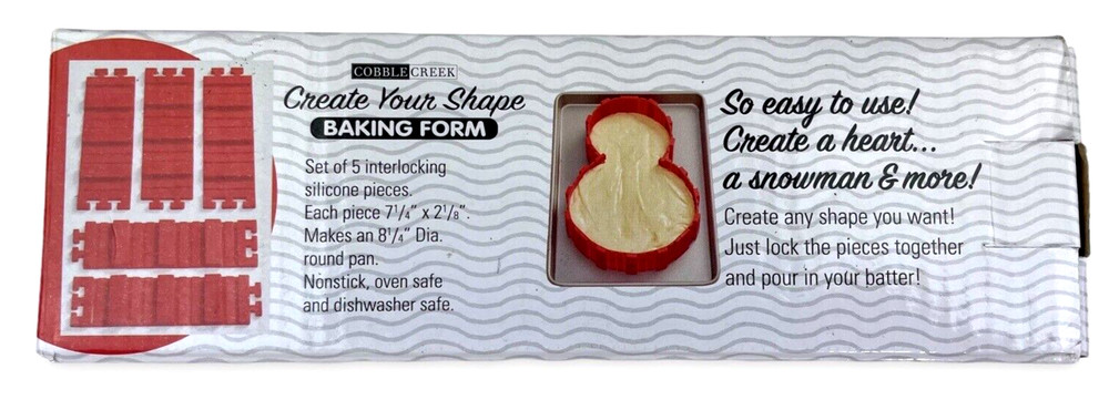 NEW in Box - Cobble Creek Create Your Shape Baking Forms Silicone NonStic FREE!