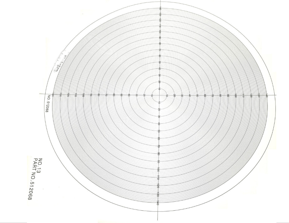 Optical Comparator Chart For Profile Projector Overlay Chart 512068
