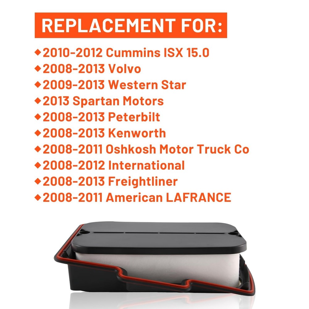 Crankcase Ventilation Filter Engine Breather Element Compatible with Cummins ...