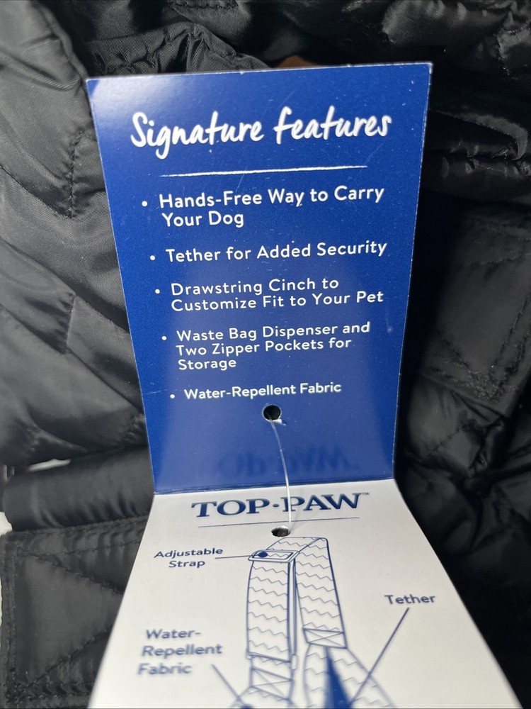 Top Paw Packable Sling Pet Carrier 12 Pound Max.
