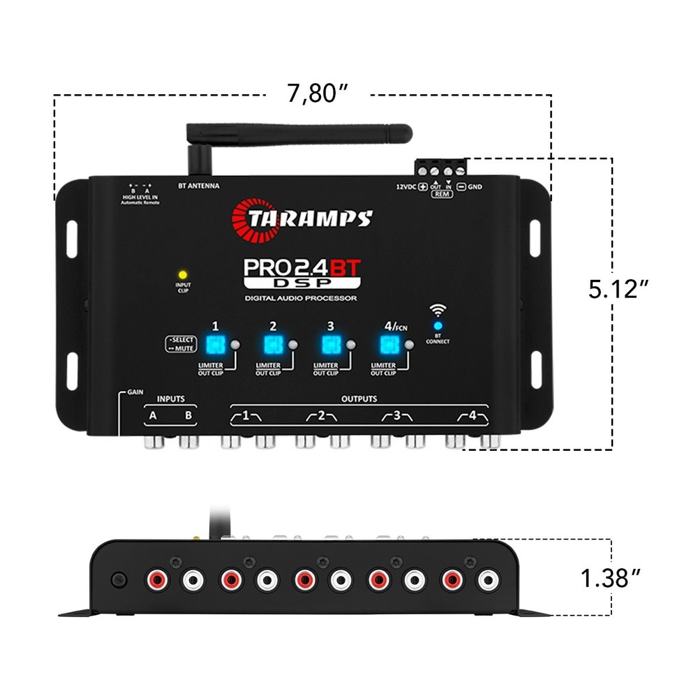Taramps Audio Processor PRO 2.4BT – DSP Bluetooth Control via App
