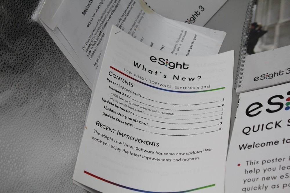 eSight 3 Assistive Vision CASE/MANUALS/BOOKS ONLY (NO GLASSES) Guide Programs