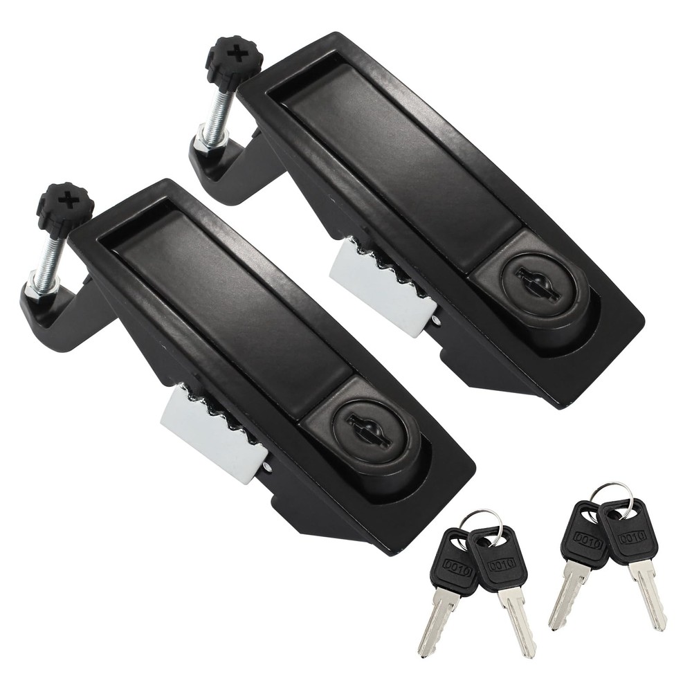 Compression Latch Lock 2 Pcs Zinc Alloy Adjustable Lever Raised Trigger Black
