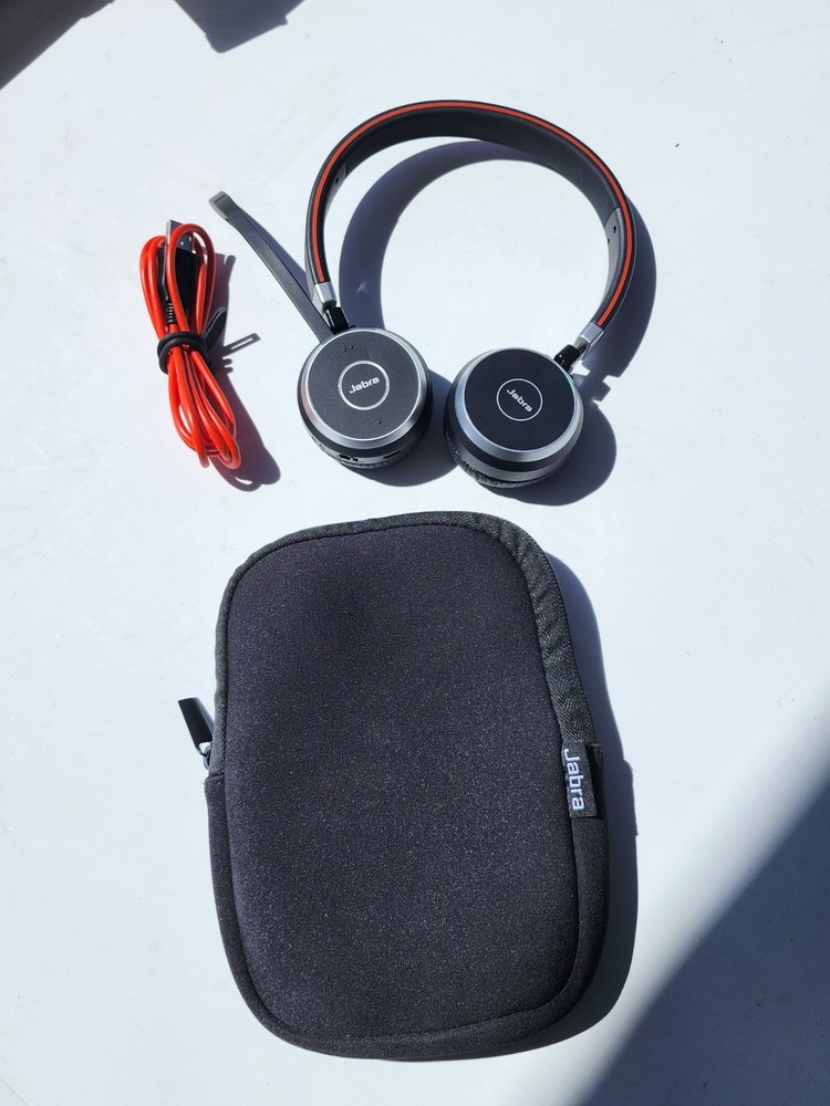 Jabra Evolve 65 HSC018W MS Stereo Wireless Bluetooth Headset WORKS