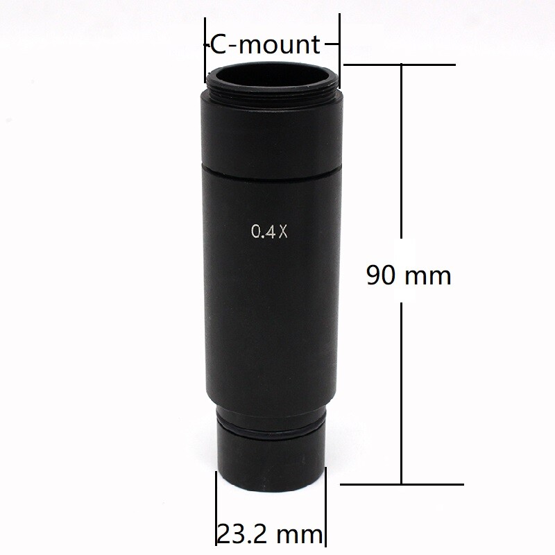 0.4X Microscope C Mount Adapter Reducing Relay Lens for USB Eyepiece CCD Camera