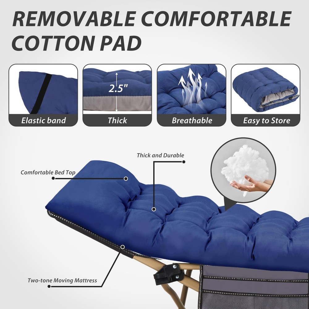 Folding Camping Cot with Comfy Mattress(Dark Grey),600LBS(Max Load),Portable ...