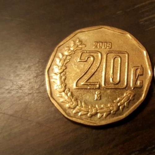 Scarse (2) 20 Centavos 2009 TYPE 1 & TYPE 2 Mexico