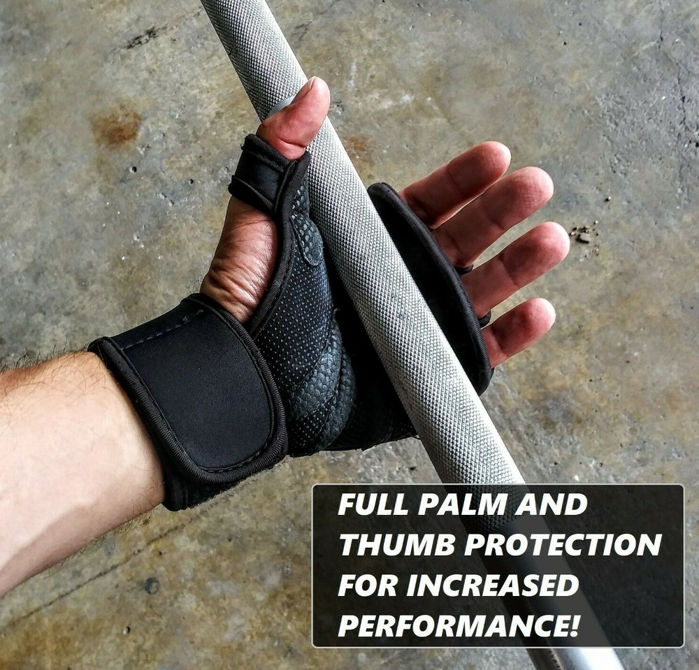 Gloves For Crossfit Gym Training Lifting Palm Protector Pull Ups Wrist Support
