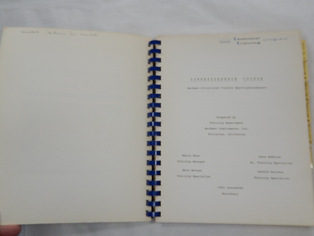 Beckman Technical Training Program by Beckman Instruments Inc.