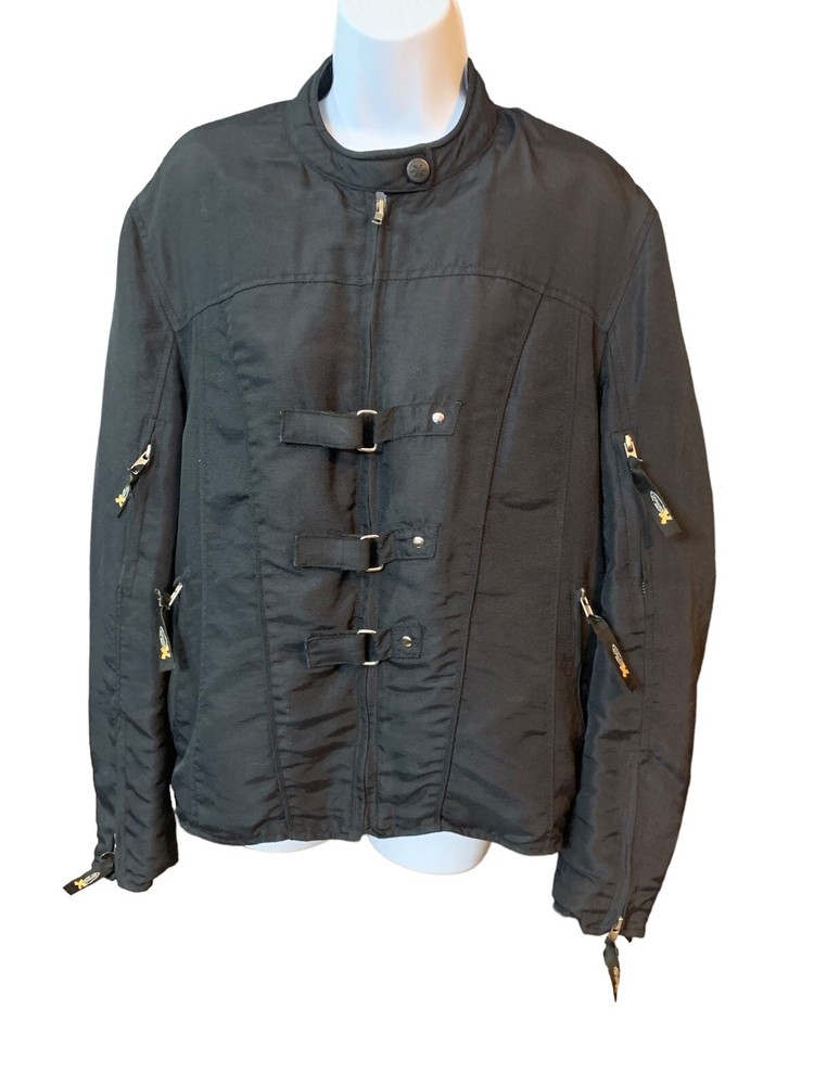 Element Motorcycle Jacket Women Large Protective Gear Mesh Lined Buckles Zippers