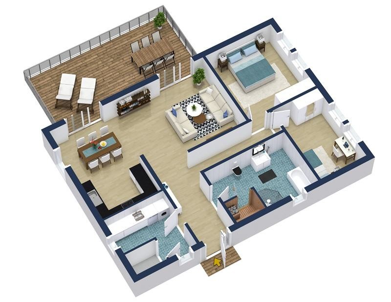 Design 3D Floor Plan Model Design