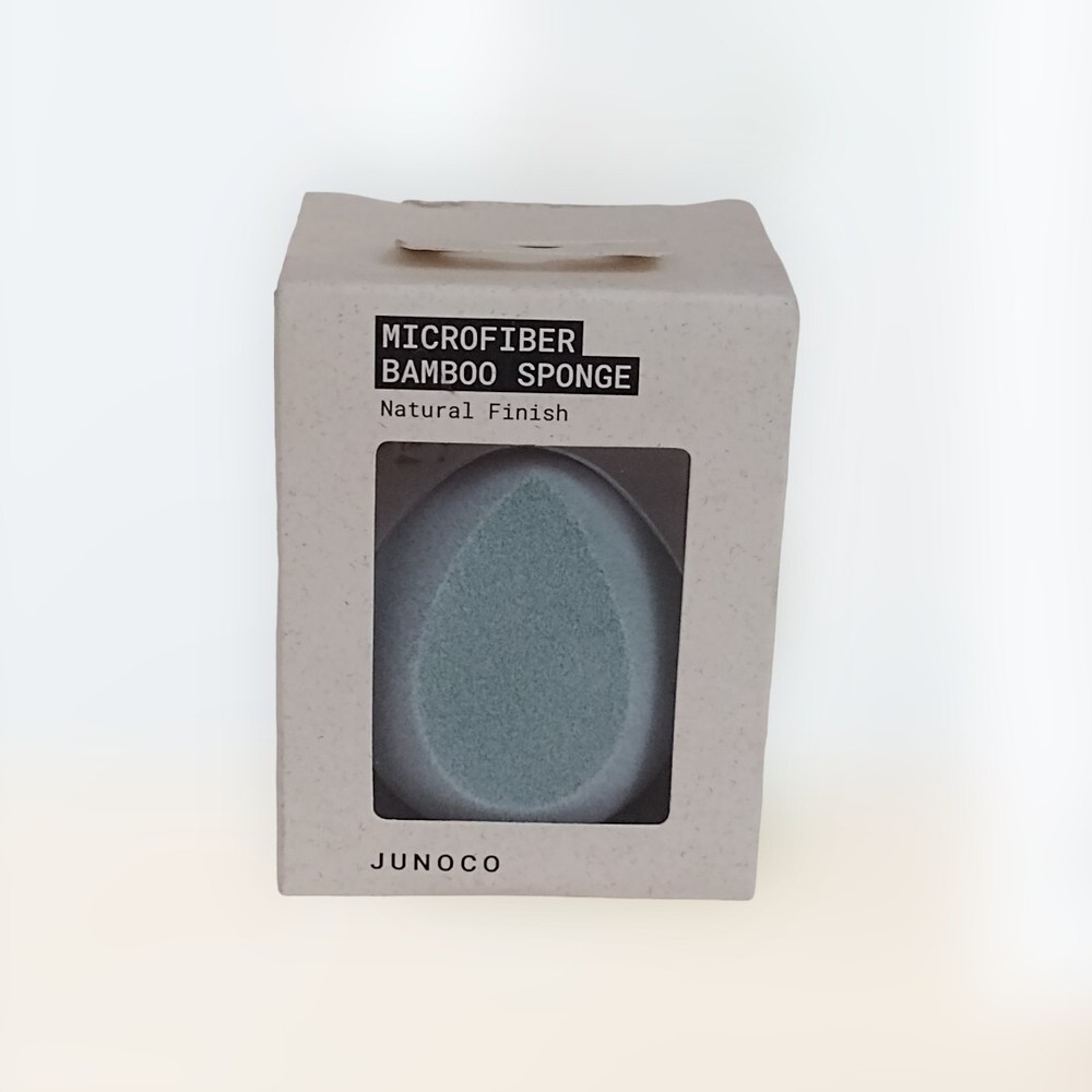 Junoco MICROFIBER BAMBOO SPONGE Natural Finish ANTIMICROBIAL HYDROPHILIC Blue