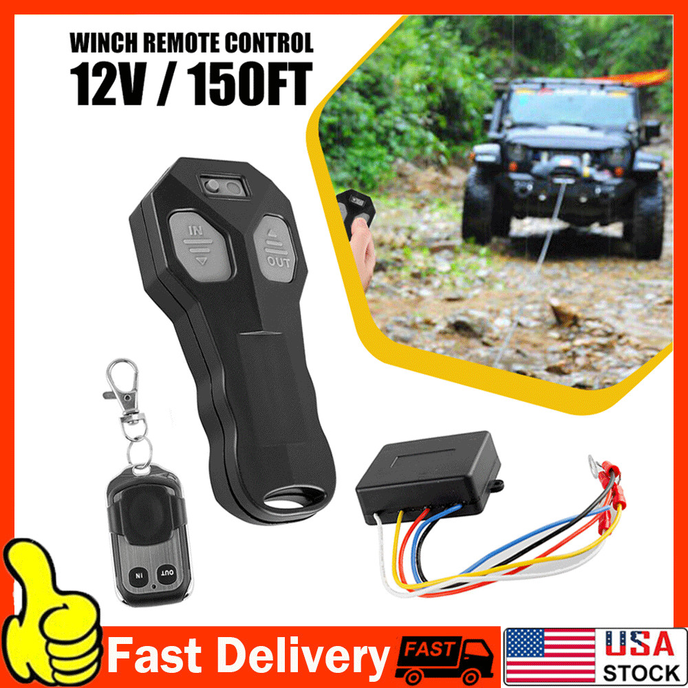 DC12V Wireless Winch Remote Control Kit fits Car Jeep ATV Warn Ramsey Superwinch