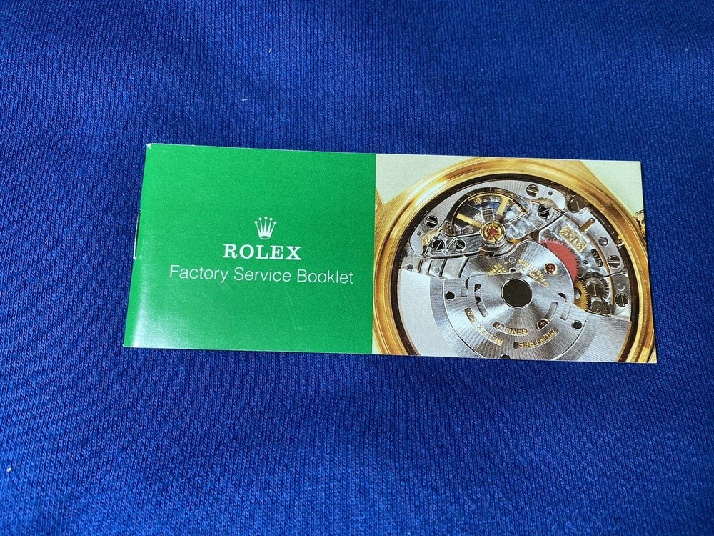 Rolex Factory Service Booklet