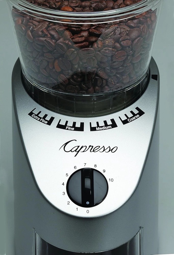 Versatile Brushed Silver Infinity Burr Grinder - Ideal for All Coffee Styles