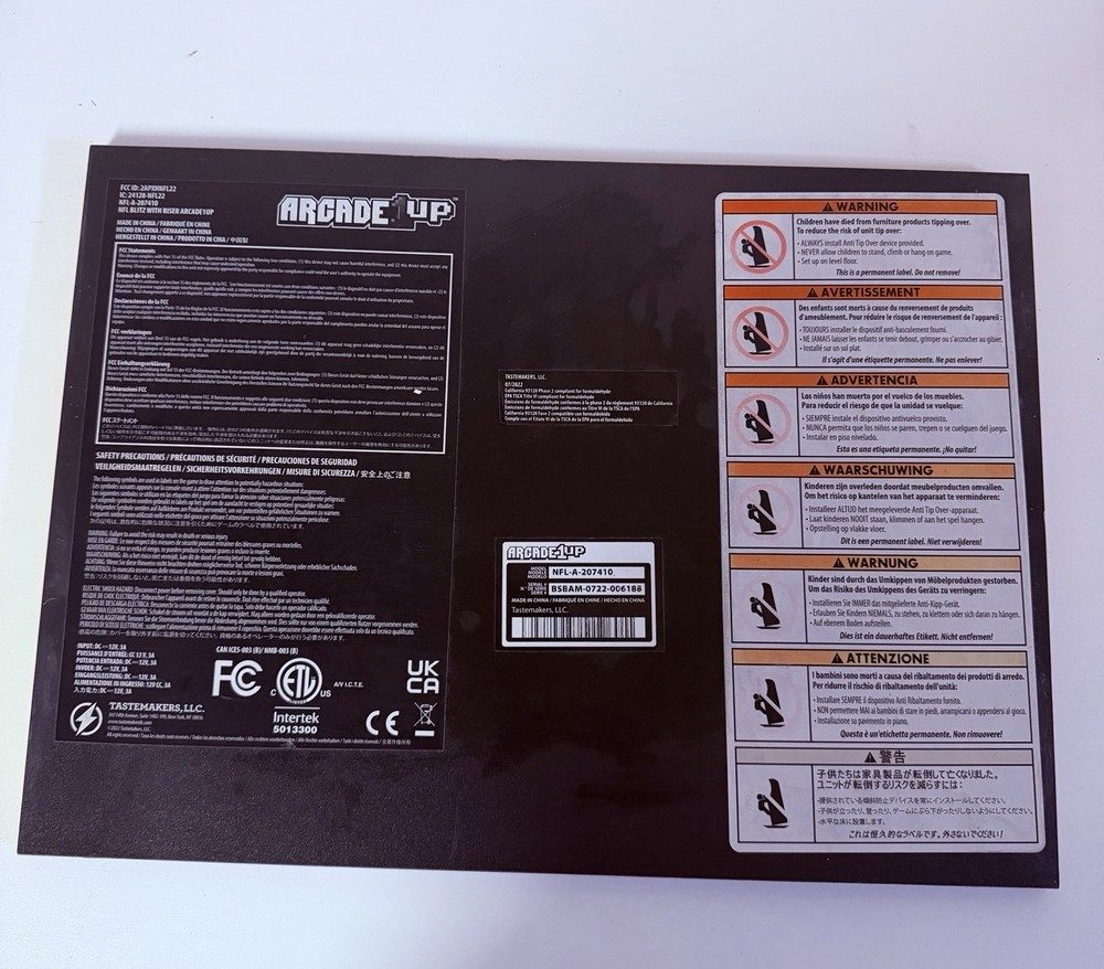 Original OEM Arcade1up The Blitz  Part H Panel