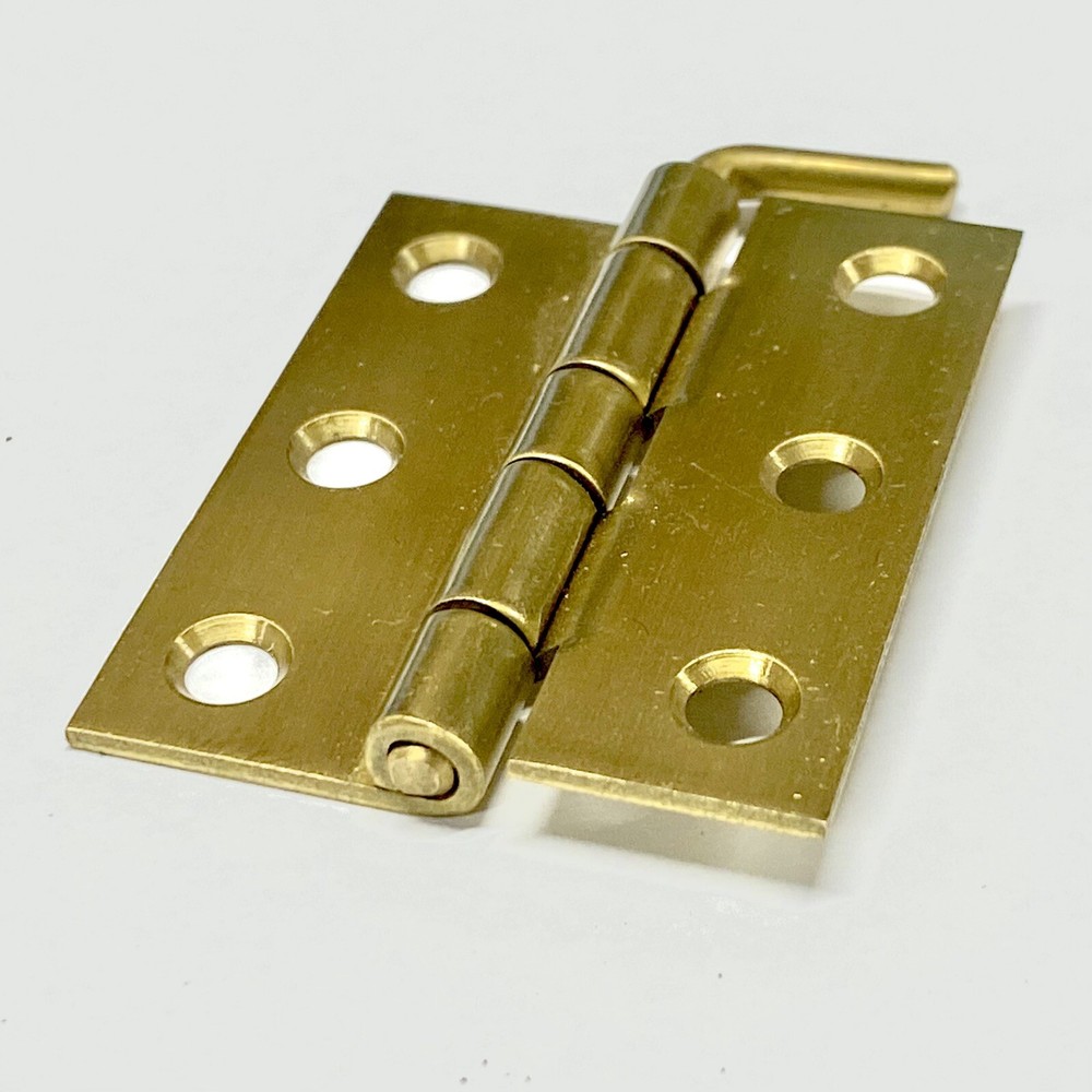 1 Solid Brass Staggered/Drop Leaf Hinge 1-3/4" x 11/16" (closed)
