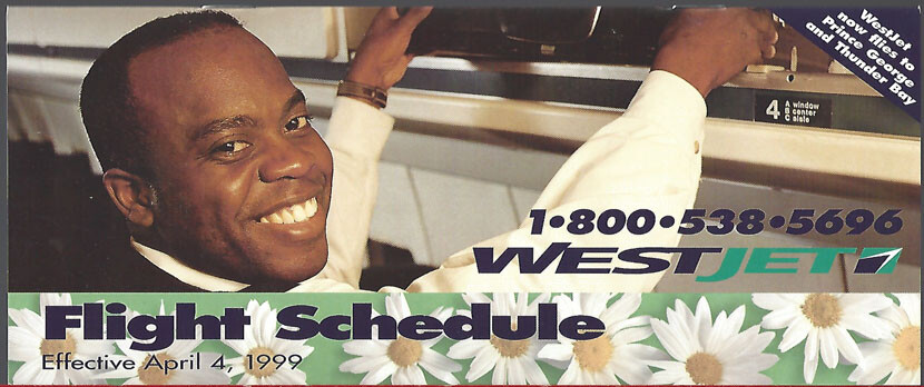 WestJet system timetable 4/4/99 [0101] Buy 4+ save 25%