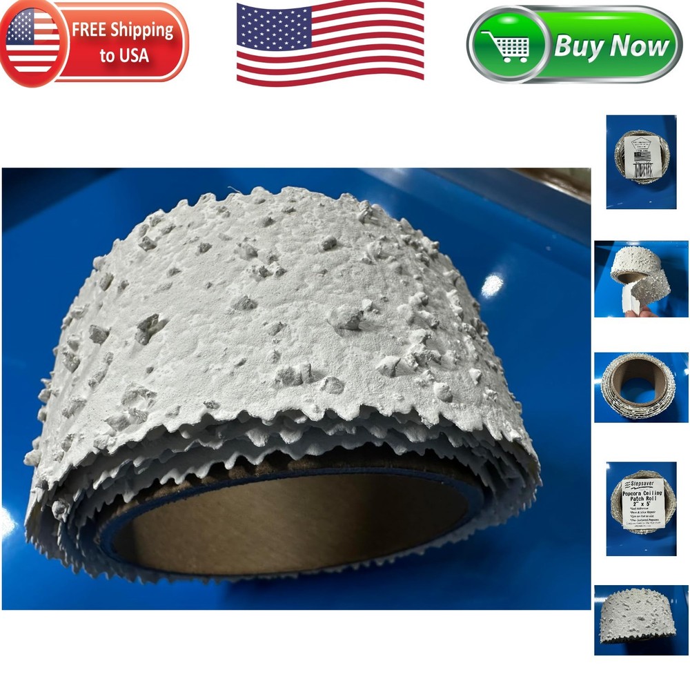Self-Adhesive 5' x 2' Popcorn Ceiling Repair Patch Roll - Easy Home Fix