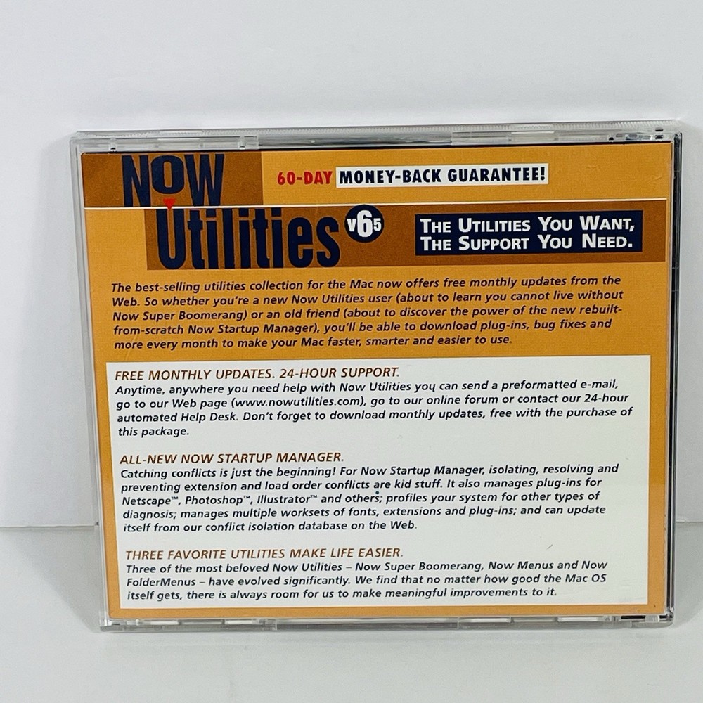 Now Utilities Version 6.5 for Mac OS 1996 Now Software, Inc.