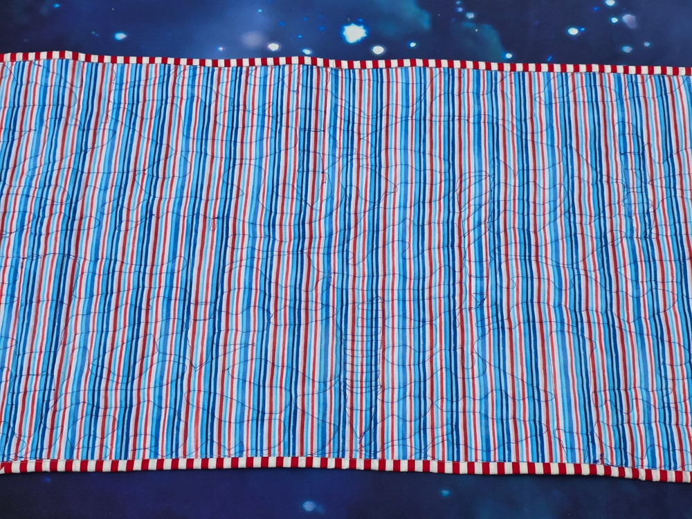 Handmade Quilted Table Runner Beach Lighthouse cape harbor