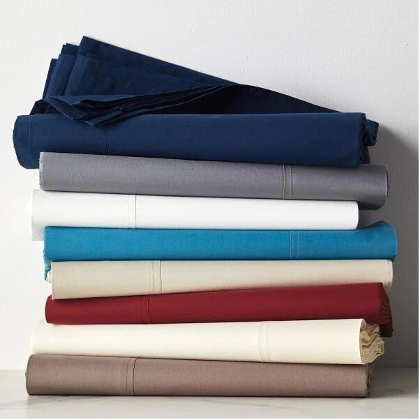 100% Cotton 800 Thread Count Solid Modern Flat Sheet Only