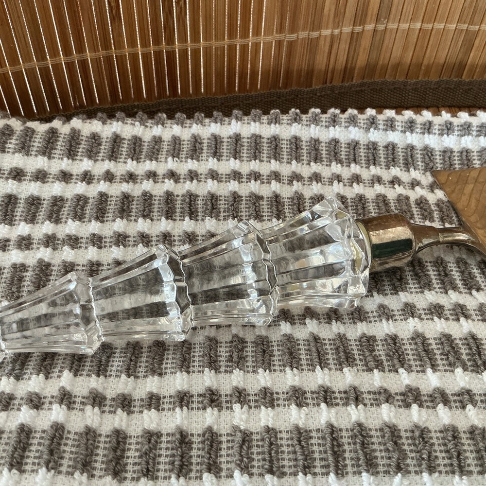 Mikasa cake server with crystal handle, wedding cake server, silver plated cake
