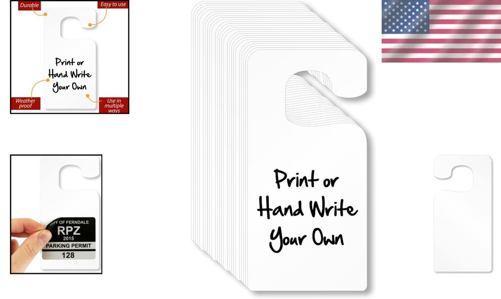 15 mil Plastic Parking Permit Tags 25 Pack