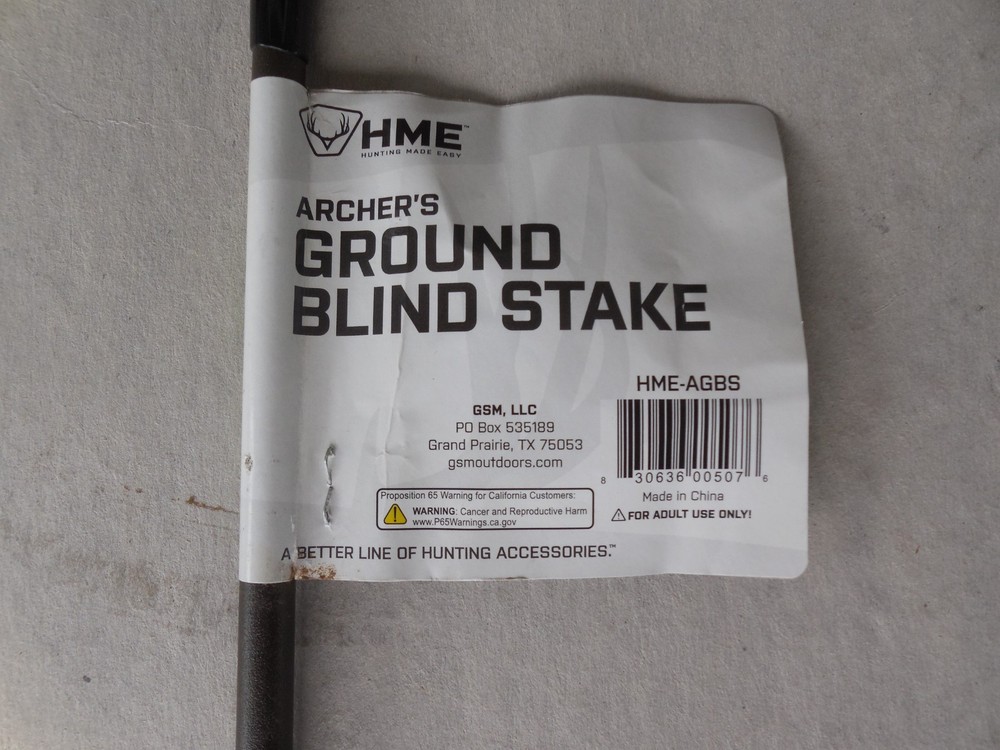 HME Archers Ground Blind Stake
