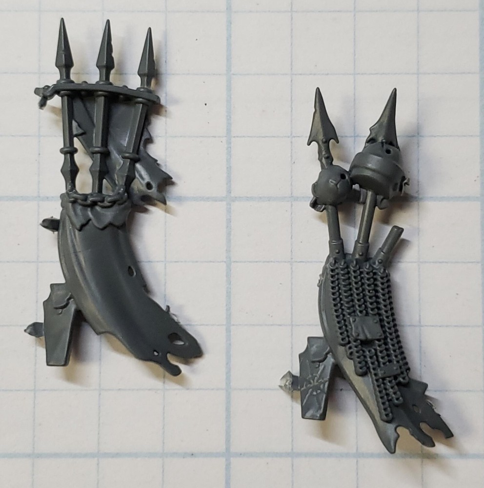 40k Kill Team Bits Blooded Traitor Guard Chieftain Profane Back Banner Set