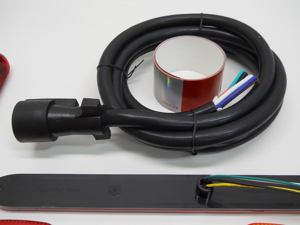 LED Over 80" Trailer Marker Brake Turn Tail Light Kit / Wiring / License Light