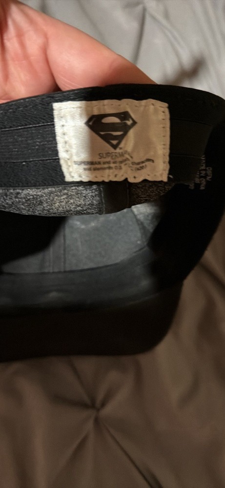 Superman Gray Hat with Black Logo dc