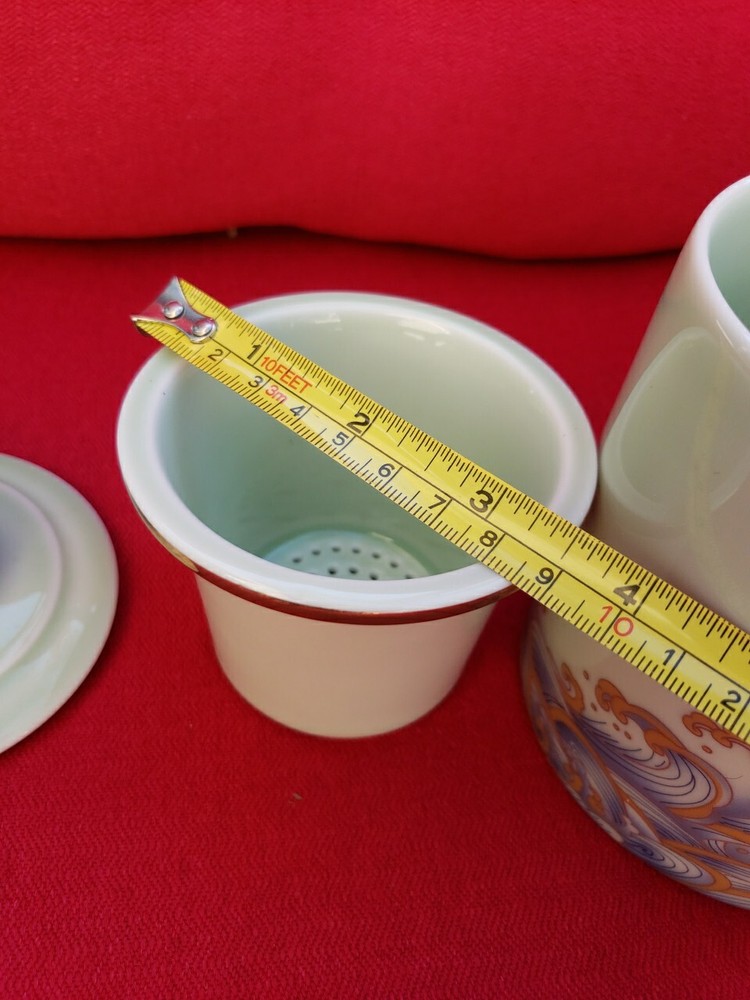 Tea Cup with Infuser and Lid,Ceramic Tea Infuser Mug Solid Wooden Handle,15.2 oz