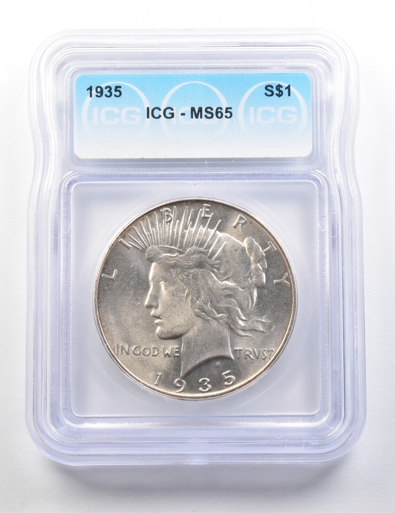1935 Peace Silver Dollar MS65 ICG *9549