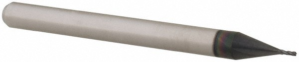 Accupro 0.02" Diam 4 Flute Single End Solid Carbide 0.005" Corner Radius End ...