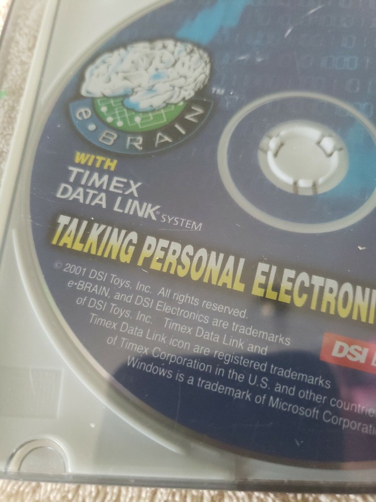 e-Brain Talking Personal Electronic Companion Timex Data Link System DISC ONLY