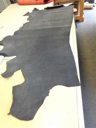 LEATHER HIDE BLACK TEXTURED 101" X 51"
